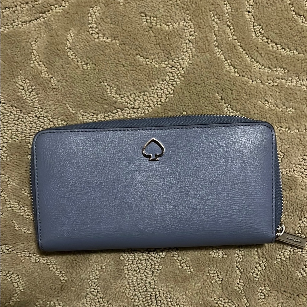 Kate Spade Slate Blue Zip Wallet